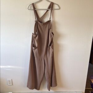 Brown Suspender Jumpsuit